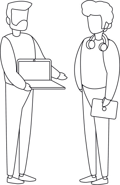 孤立的虚拟人与笔记本电脑设计图片下载