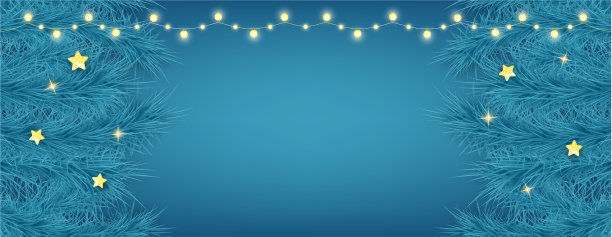 美丽的圣诞贺卡在蓝色的背景假日图片下载