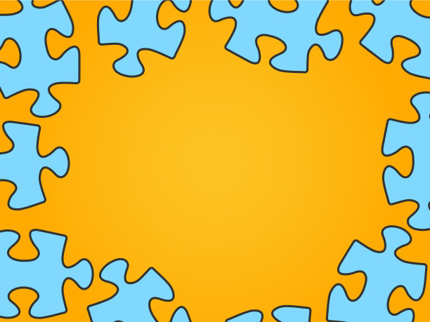 带压痕颜色的拼图图片下载