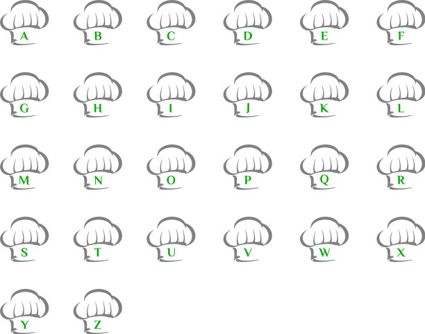 设置首字母标志与帽子厨师图片下载