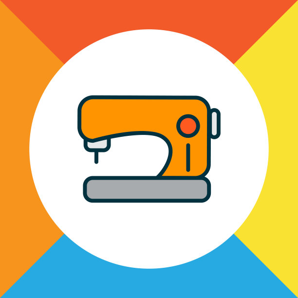 缝纫机图标彩色线符号溢价图片下载