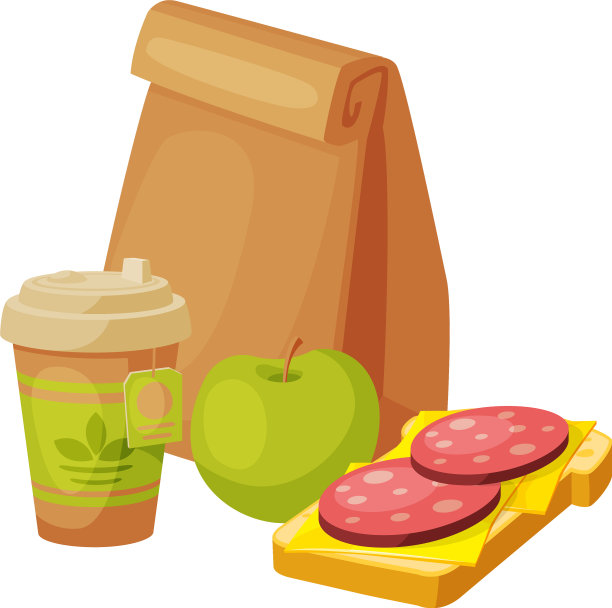 用纸袋包装健康早餐图片下载