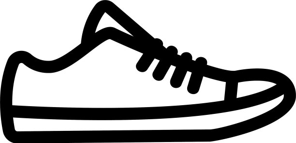 运动鞋图标孤立轮廓符号图片下载