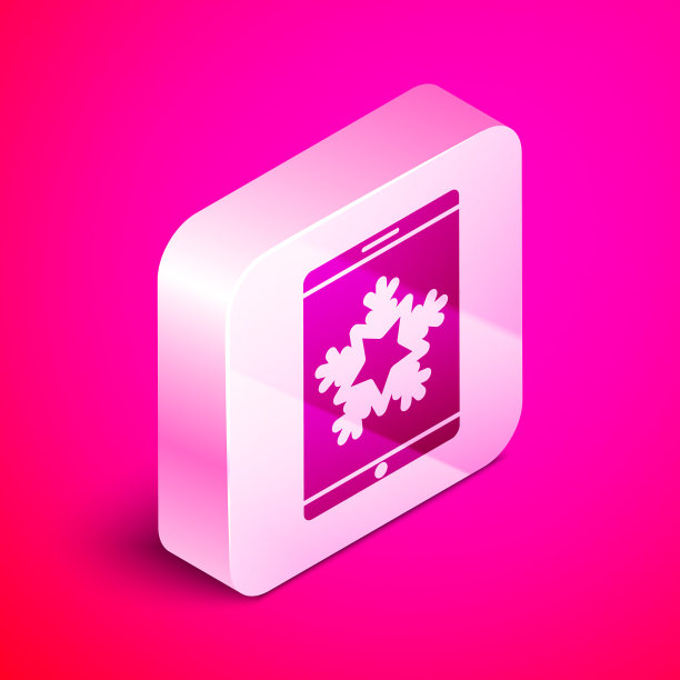 智能手机和等距圣诞快乐图片下载