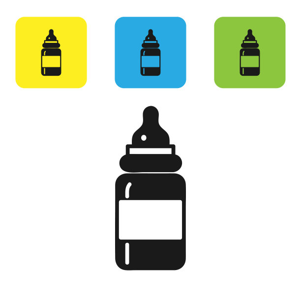 黑色酒瓶图标孤立在白色上图片下载