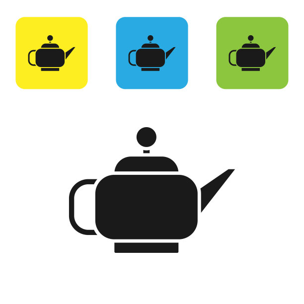 黑色传统日本茶道图标图片下载