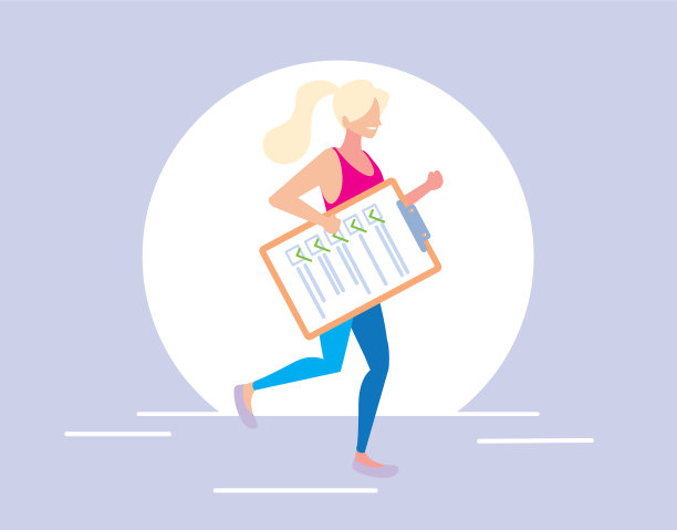 拿着写字板的年轻女子图片下载