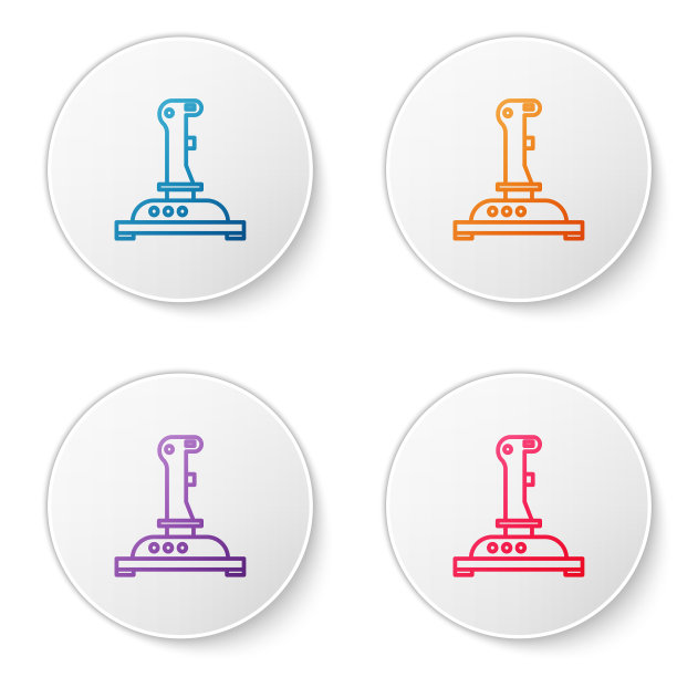 彩色线操纵杆为街机图标图片下载