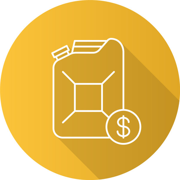 汽油交易平线性长影子图标图片下载