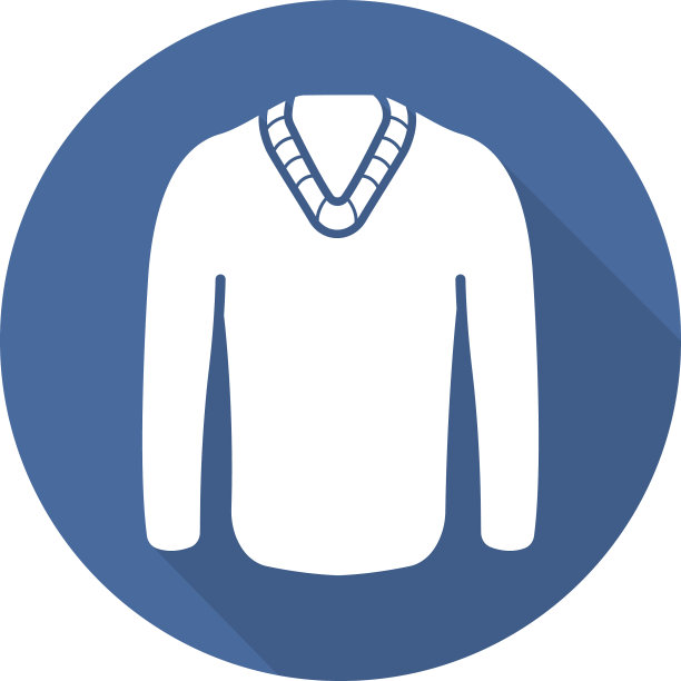 毛衣平面设计长影子图标图片下载