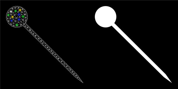 耀斑网线框架尖针图标耀斑图片下载