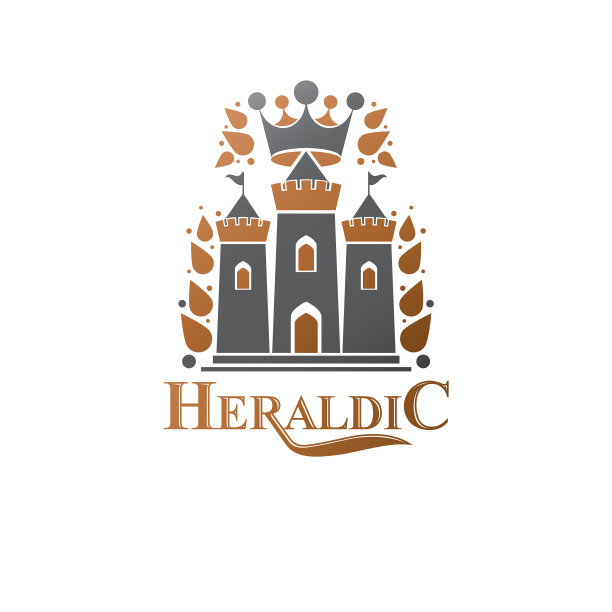 古堡垒的纹章，纹章，盾形纹章图片下载