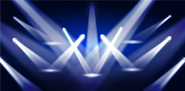 一个聚光灯下的舞台灯光图片下载