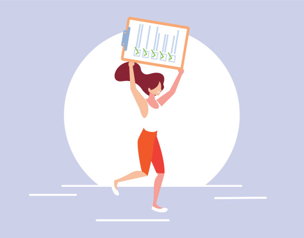 拿着写字板的年轻女子图片下载