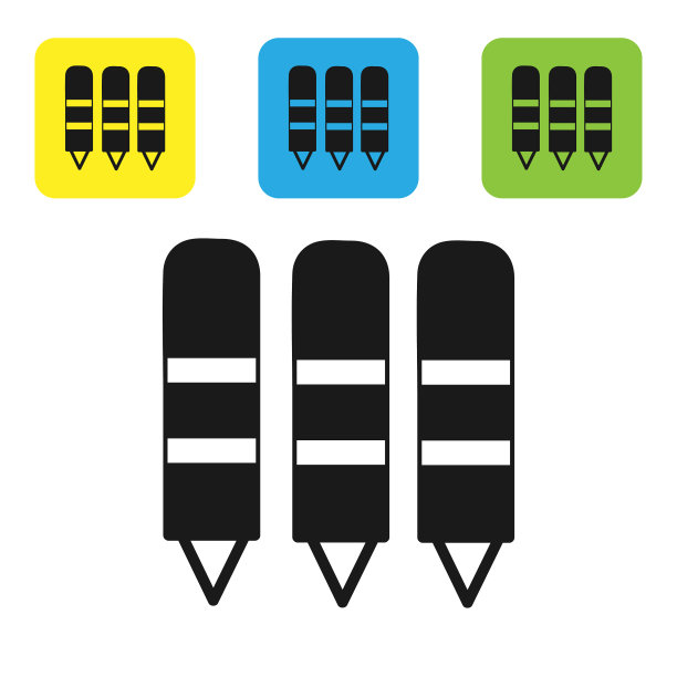 黑色蜡笔绘制图标孤立图片下载