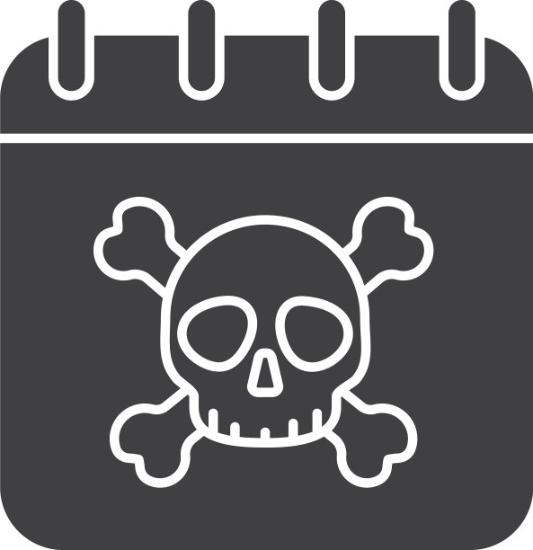 最后期限字形图标图片下载