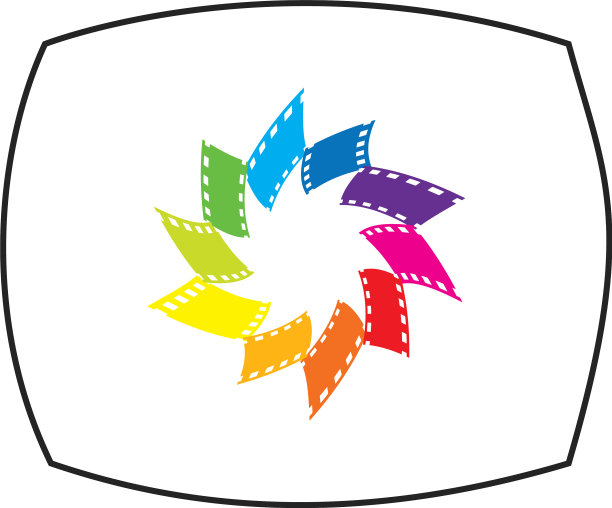 标志圆卷胶片颜色设计模板图片下载