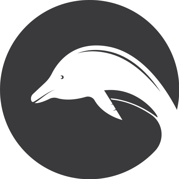 海豚标志图标图片下载
