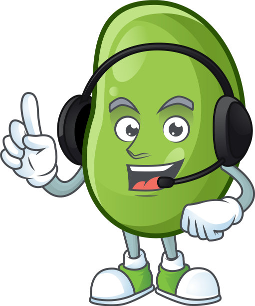 可爱的青豆卡通人物设计配图片下载