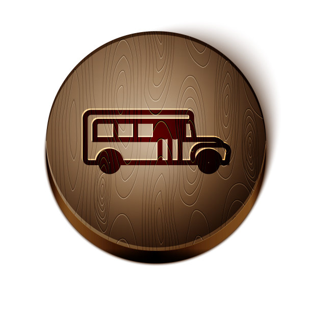 布朗线校车图标孤立在白色图片下载