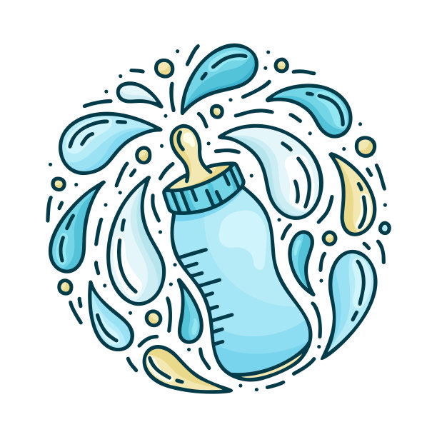 奶瓶与安抚奶嘴卡通奶瓶图片下载