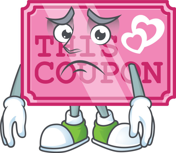 一张粉红色的爱券，露出害怕的神色图片下载