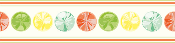 边缘设计与绘画柑橘片图片下载