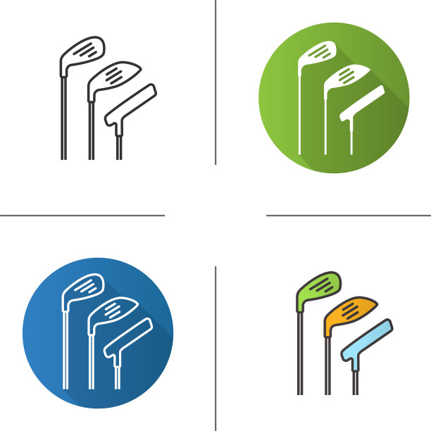 高尔夫俱乐部的图标图片下载