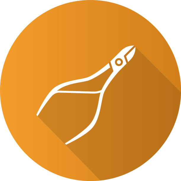 角质层夹平设计长阴影字形图标图片下载