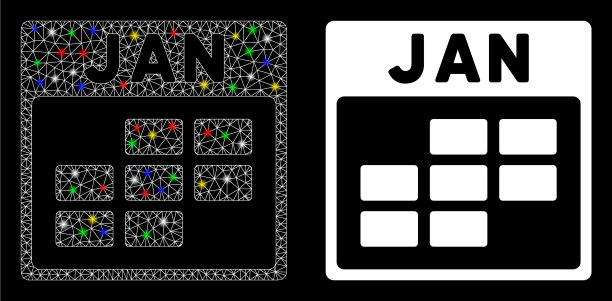耀斑网网元月日历网格图标用图片下载