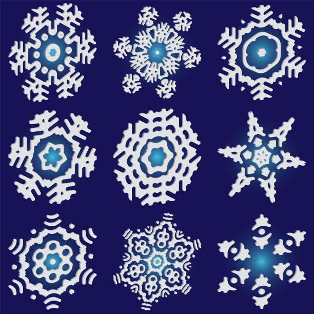 把圣诞纸雪花放在蓝色图片下载