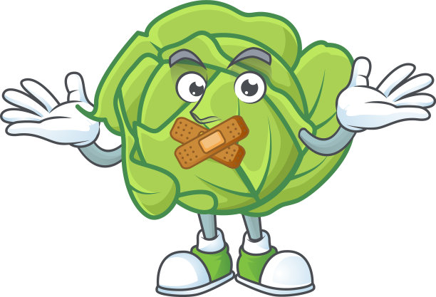 卡通人物卷心菜风格具有沉默图片下载
