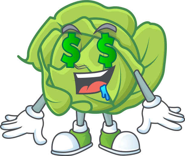 可爱的卷心菜与金钱眼卡通人物图片下载
