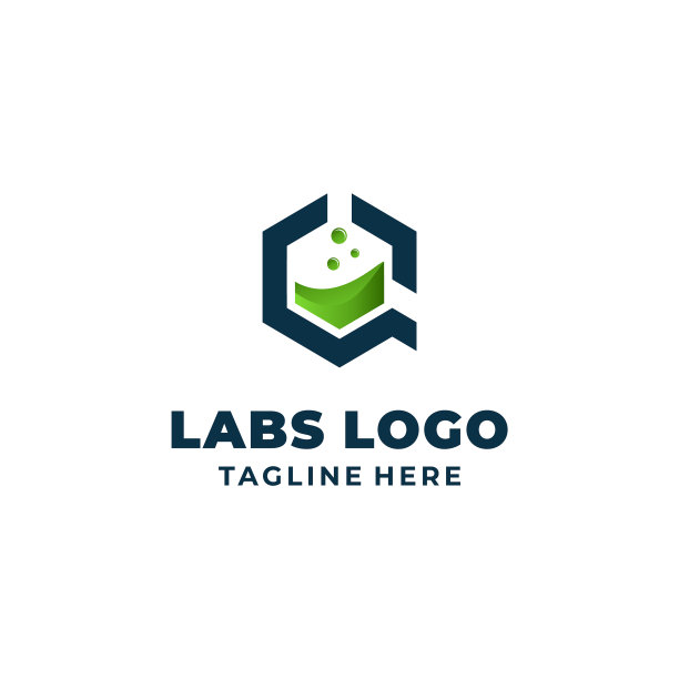现代实验室标志设计模板图片下载