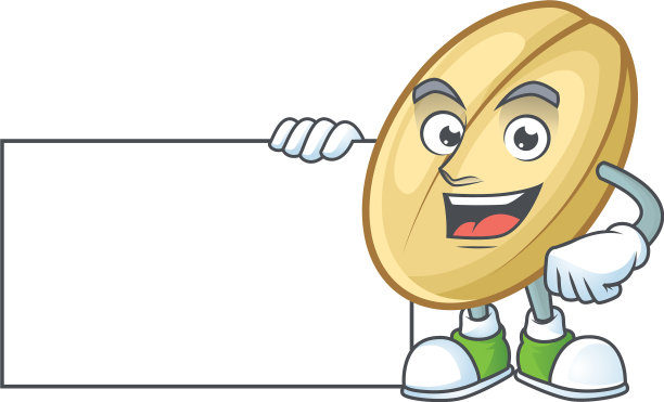 可爱的裂豆卡通人物与一个板图片下载