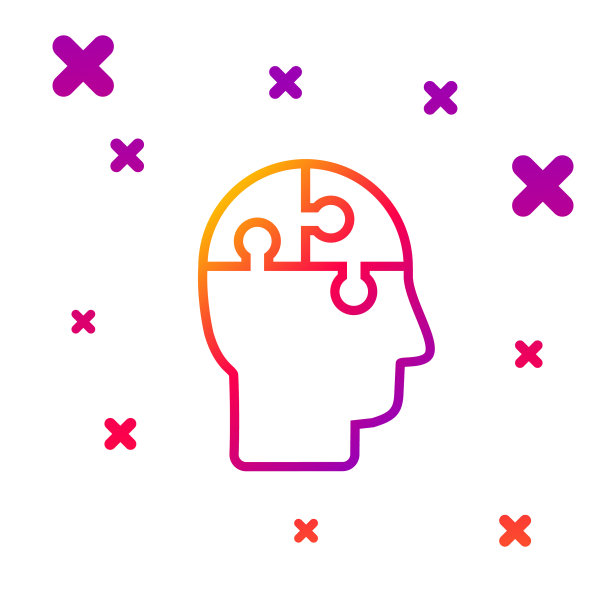 色线人头拼图策略图标图片下载