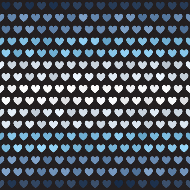 条纹心形图案无缝背景图片下载