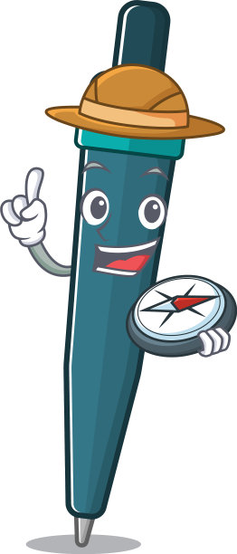 钢笔滚动一个程式化的探险家与一个图片下载