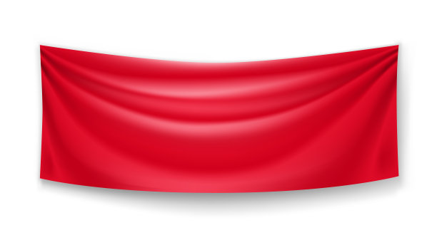 现实的红色横幅广告图片下载