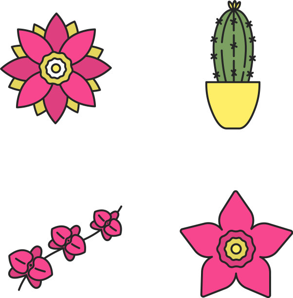 花卉颜色图标集图片下载