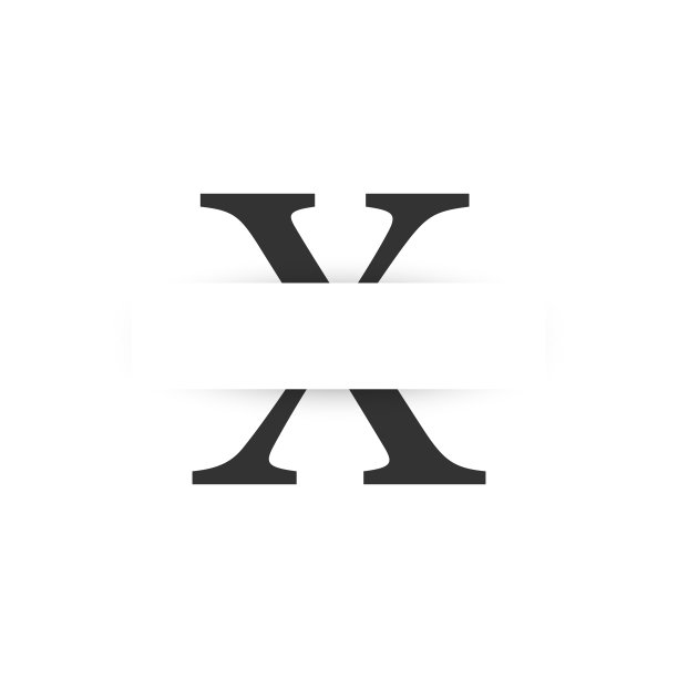 剪纸首字母x标志设计模板图片下载