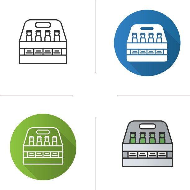 啤酒瓶盒图标图片下载