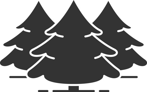 杉木森林象形图标图片下载