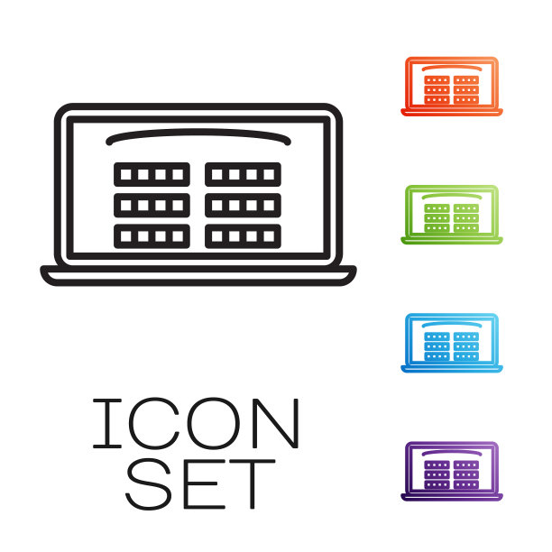 黑线买电影票在线图标孤立图片下载