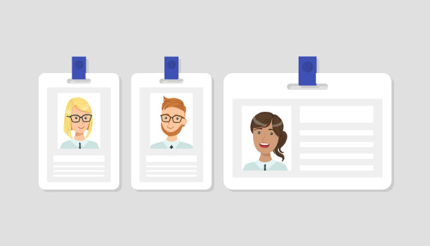 商务名片上的笑脸图片下载