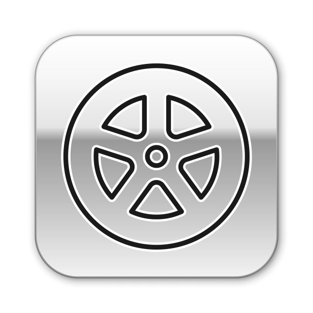 黑色线汽车车轮图标孤立在白色图片下载