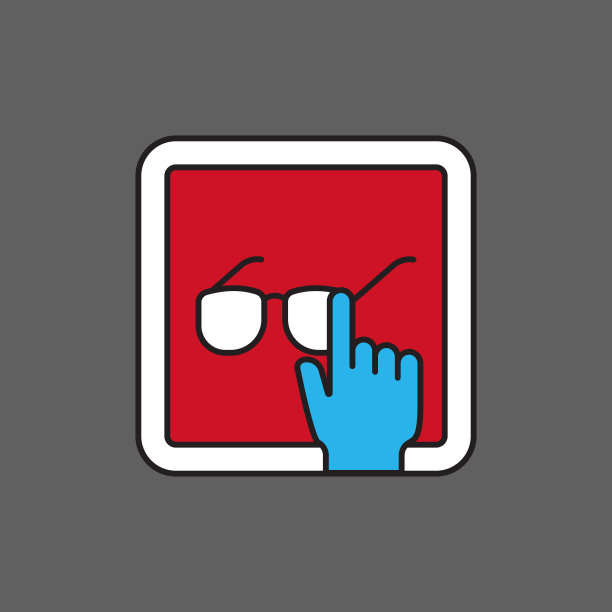 眼镜商店触摸移动购物图标图片下载