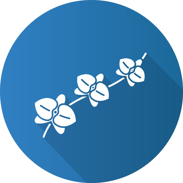 兰花枝平设计长影字形图标图片下载