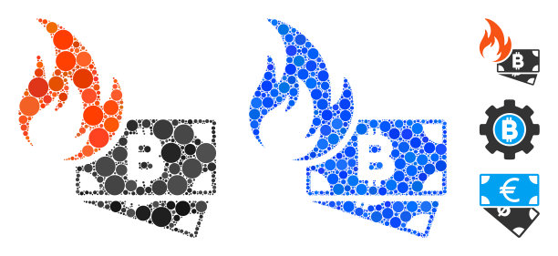 比特币现金火组成图标圈图片下载