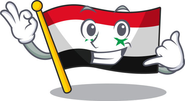 叫我可爱面旗叙利亚卷轴吉祥物卡通图片下载